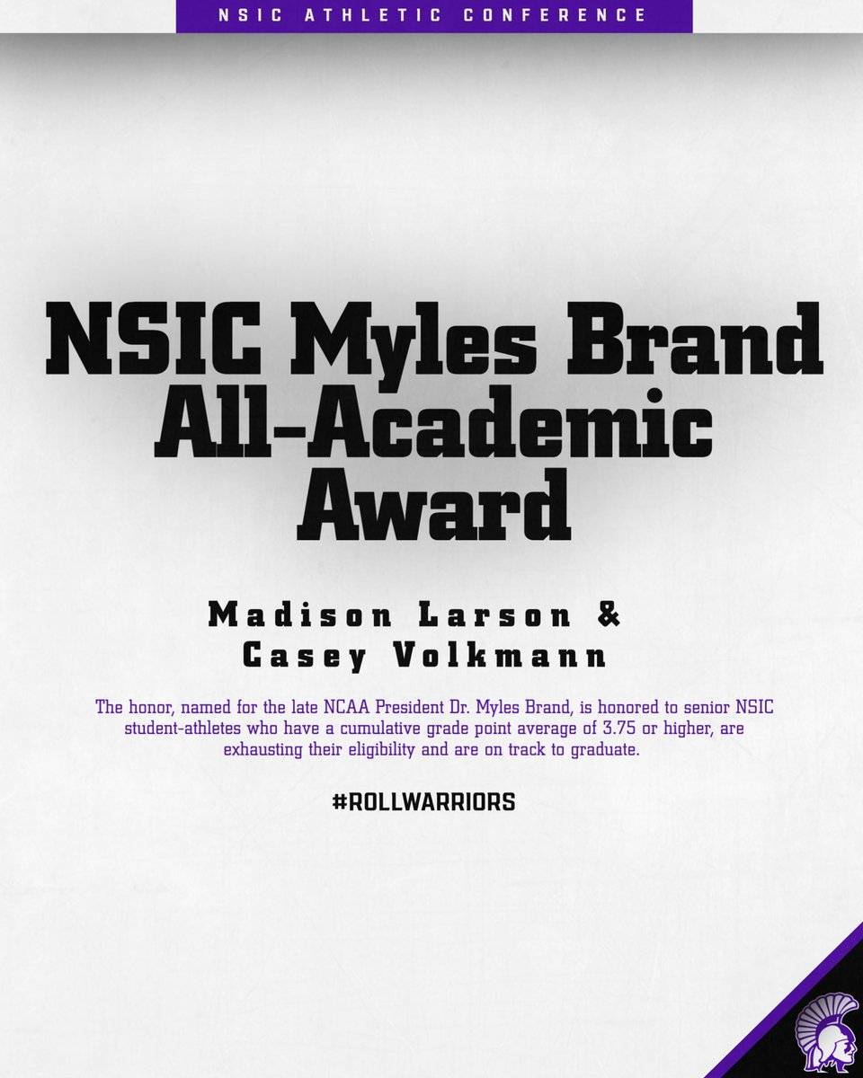 WinonaStateVB's tweet photo. Congrats to two of our recent WSUVB alumni on their recognition as being named, Myles Brand All-Academic Award winners! We are ALWAYS so proud of you! 💜📚🎓 https://t.co/5U7qnrkusc