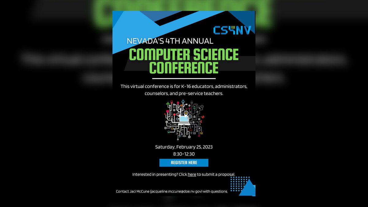 The virtual 2023 Nevada Computer Science Annual Conference is coming soon! Registration is free and is open to K-12 teachers, administrators, counselors, higher education partners, and invited special guests. Sign up at bit.ly/3XMYzXj and join us on February 25th.