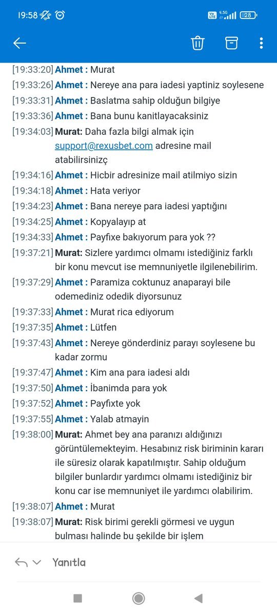 Bsikayet2023's tweet photo. @RexusbetSocial #REXUSBET bırakın kazancınızı vermeyi,
#ANAPARA nızı dahi iade etmiyor...
Üyenin 9300TRY anaparasının üstüne çökmüşlerdir. 
Çevrenizdeki insanların 
ZARAR görmemesi için 
RT yapınız!!!
#Bahis
#İddaa
#Kupon 
#NBA 
#BTC https://t.co/1ibvT7sEUB