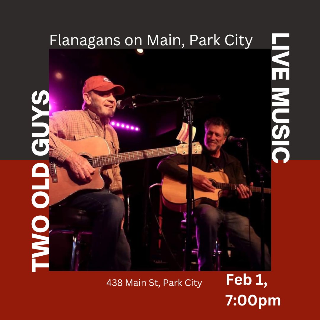 TwoOldGuysMusic's tweet photo. Hey, Park City...come in out of the cold and have a Guiness, Fish &amp; Chips or Shepards Pie...Irish pub grub...and we'll play some bawdy songs for ya!  Wed, 7pm https://t.co/gqOzZJlB4n