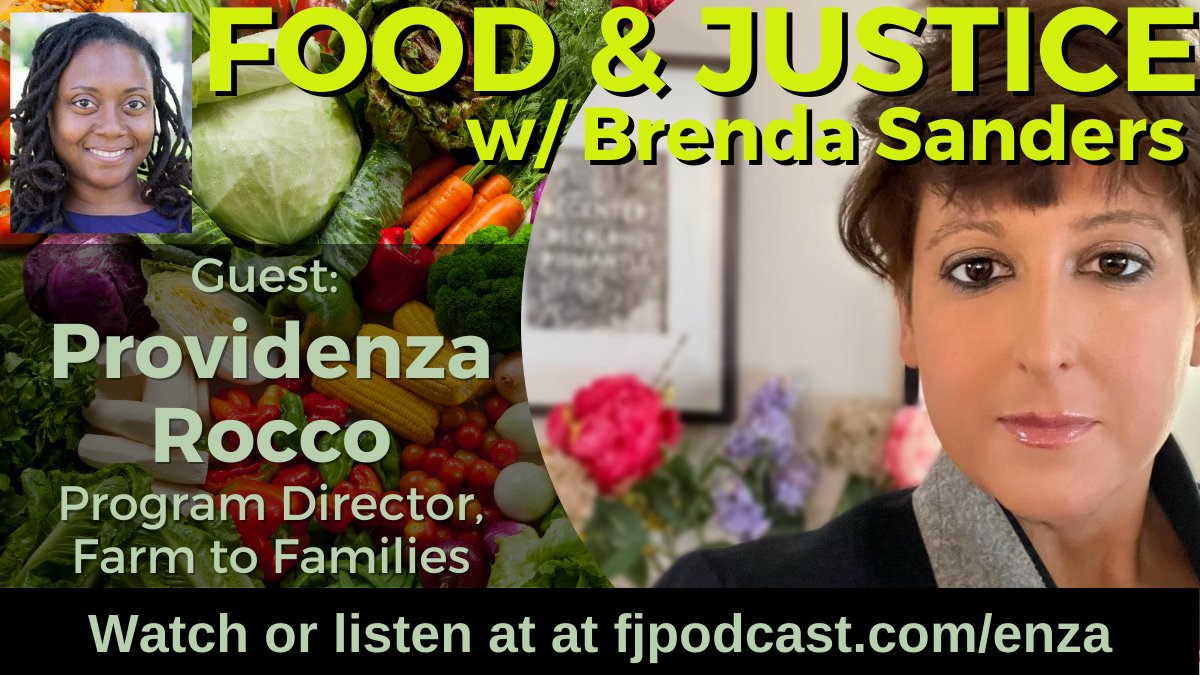 Watch/listen to @veganqueenbee interview Providenza Rocco of <a href="/templemedschool/">Temple Med School</a> @UrbanBioethics  <a href="/FarmtoFamilies/">Farm to Families</a> program, which brings organic, local fruit and vegetables to food insecure North Philly residents at low- or no-cost  at fjpodcast.com/enza. <a href="/TempleUniv/">Temple University</a>