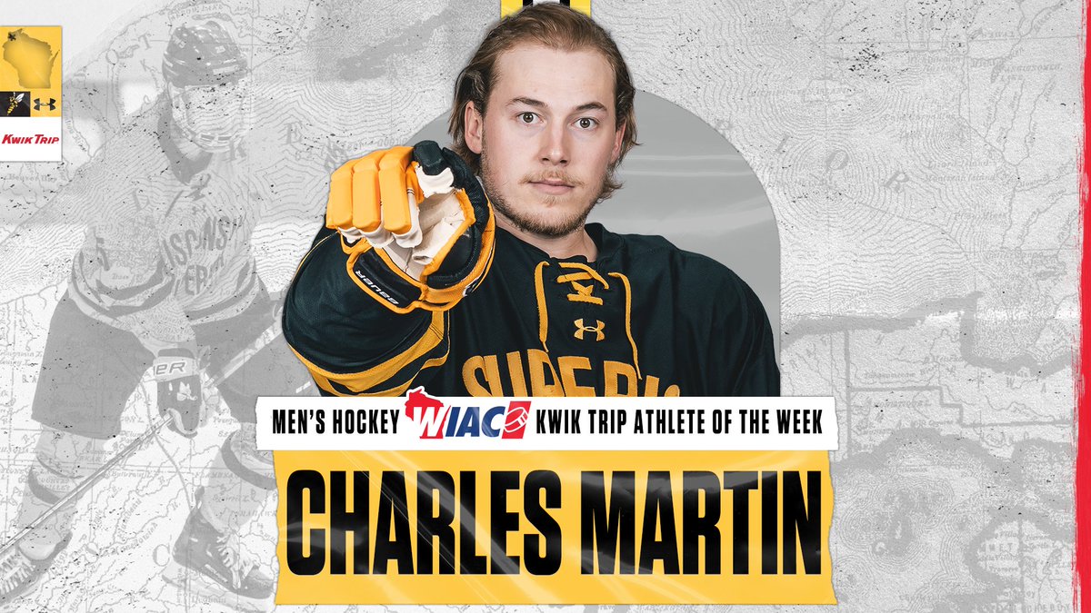 .<a href="/c_martin30/">Charles Martin</a> named <a href="/wiacsports/">WIAC</a> <a href="/KwikTrip/">Kwik Trip</a> Athlete of the Week for @UWSMensHockey 

📰 bit.ly/3wGo8xx

#WeAreSuperior