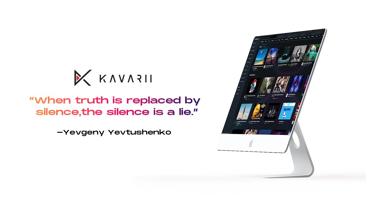 As censorship becomes a greater issue in main stream media, creators find themselves less inclined to share their thoughts. 

Kavarii was designed to encourage creators and users to share freely and speak freely.

Join the content revolution!
kavarii.com