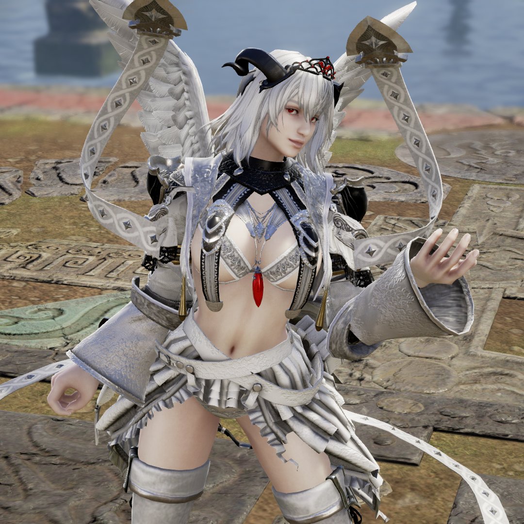 Togagarasu's tweet photo. 人との和睦を目指す系の魔族の姫。主人公に敗れるも見逃されてデレる系ヒロイン。人と敵対していたが、以前から平和的解決を望んでいた。和平達成の後、その優しい心を認められ、魔の者であるにも関わらず神界から白い翼を授かる。その後リョナられます。
#ソウルキャリバー6 #SOULCALIBURVI #リョナ https://t.co/tUhczW97Hf