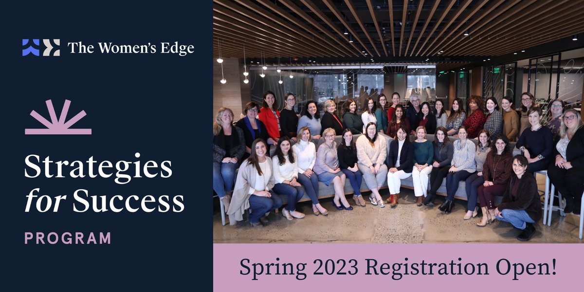 Our Strategies for Success spring program begins in a month!  Don't miss your chance to enroll in this high-impact, content-packed leadership development program!  Learn more: thewomensedge.org/leadership-pro…