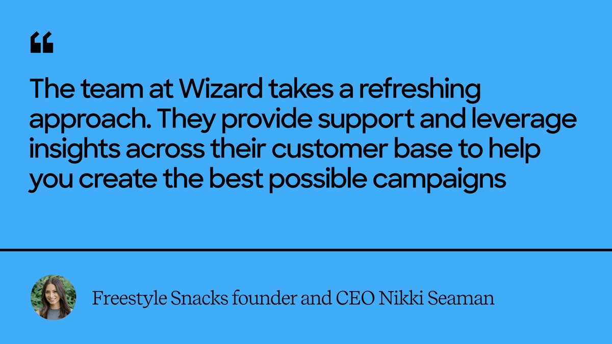 For <a href="/freestylesnacks/">Freestyle Snacks</a> founder Nikki Seaman, partnering with <a href="/wizard_commerce/">Wizard</a> lets her stay true to her #brand, elevate the customer experience, and build a #community of engaged olive lovers.
Learn more about their successful strategy: bit.ly/3ieH3fh