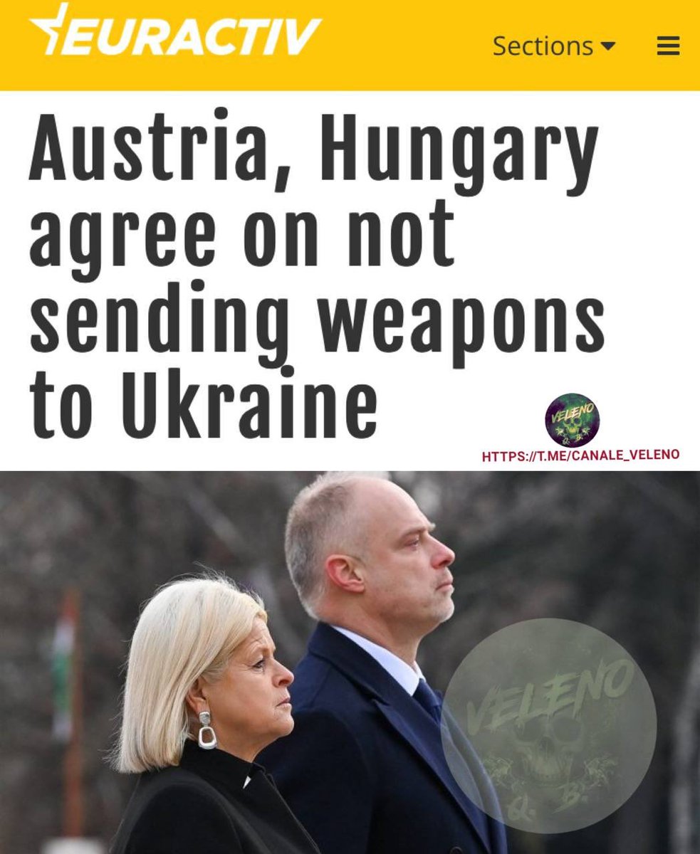 doyaksec's tweet photo. #Ukranian #war.#HUNGARY AND #AUSTRIA WILL NOT SEND #WEAPONS TO UKRAINE.This was stated by Defense Minister #Tanner and #Salay-#Bobrovnicki during a joint press conference, to "prevent further escalation". A SIGNAL FOR THE #ITALIAN GOVERNMENT and Giorgia #Meloni https://t.co/C2PhZIWsO2