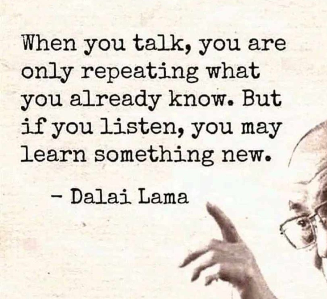 A good listener is always a good learner. #learning . Enabling Learning Environment