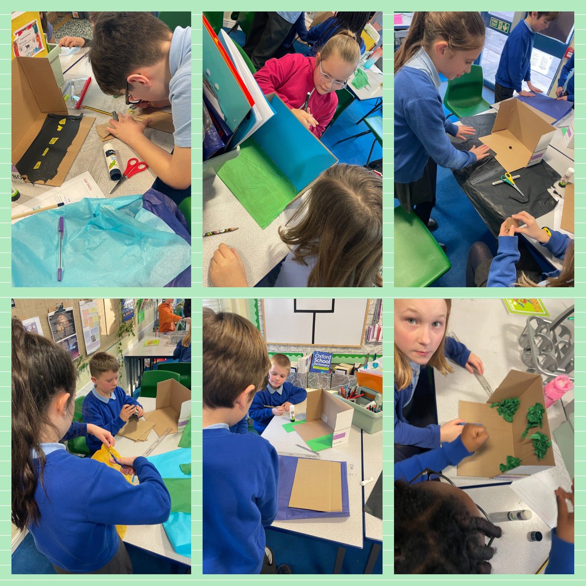 Our pupils have been working hard in Creative Club today, building backdrops, ready for their stop motion projects. @ICT_MrP @MCPS_year6 @MCPS_year5