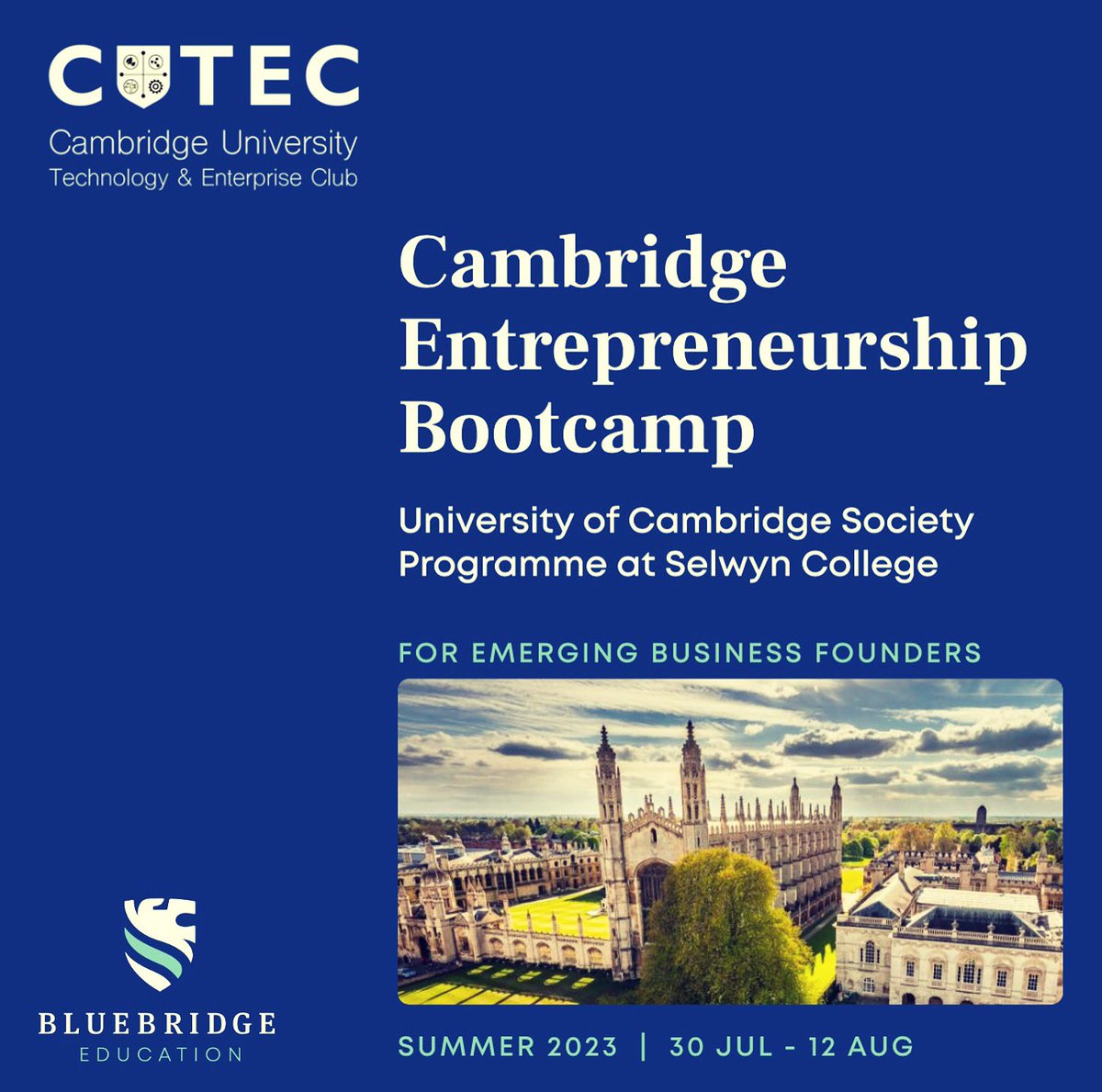 Cambridge University Technology & Enterprise Club tweet media