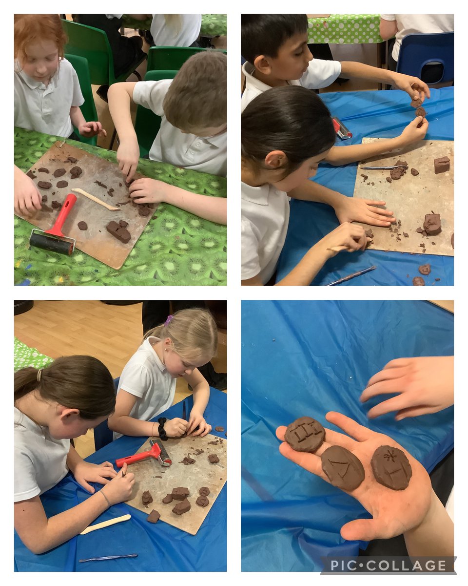 OABroadoak's tweet image. 4BT sculpted their own Roman coins this afternoon in art. Just look at those concentration faces! #y4 #artists #selfcontrolled