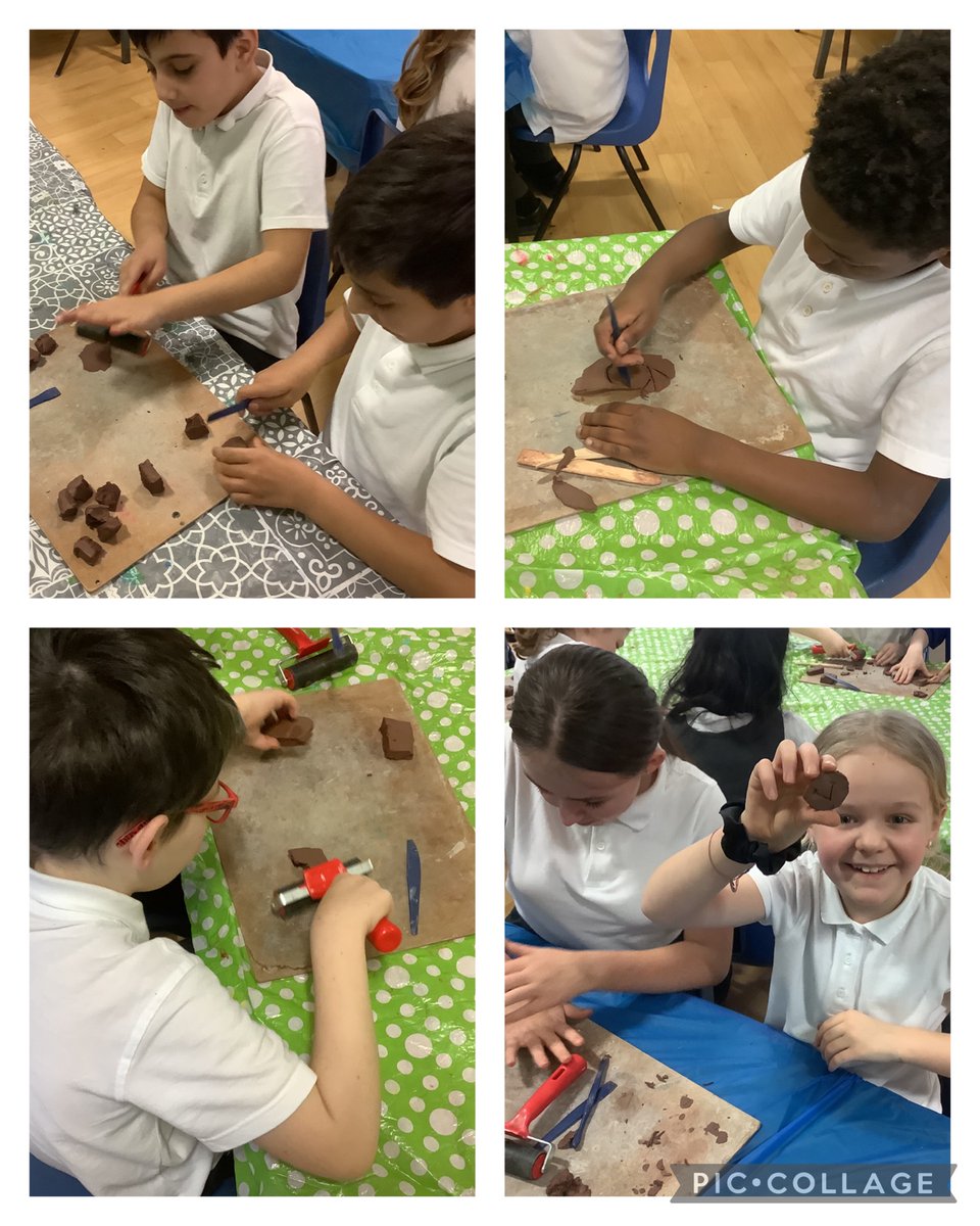 OABroadoak's tweet image. 4BT sculpted their own Roman coins this afternoon in art. Just look at those concentration faces! #y4 #artists #selfcontrolled