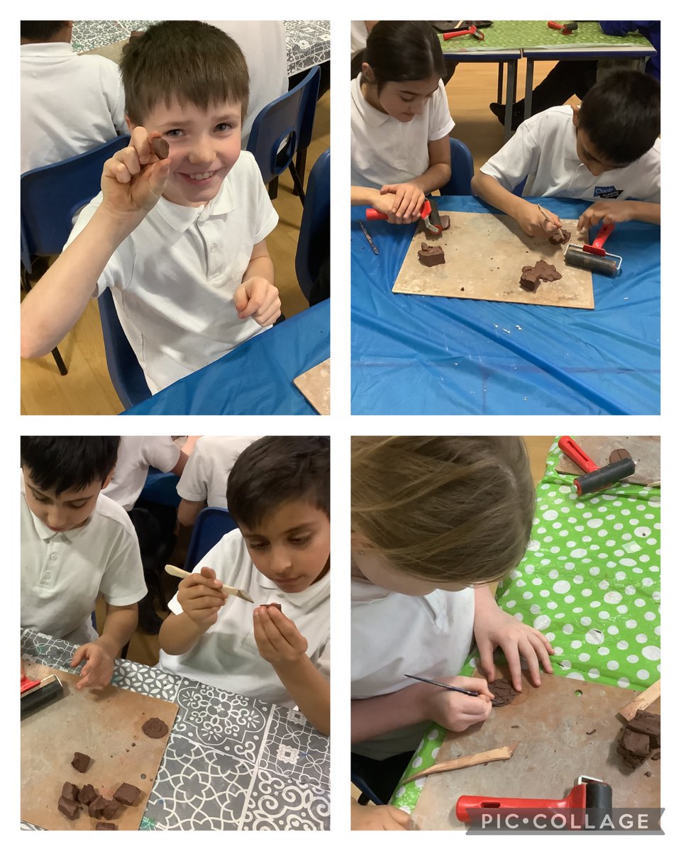 OABroadoak's tweet image. 4BT sculpted their own Roman coins this afternoon in art. Just look at those concentration faces! #y4 #artists #selfcontrolled