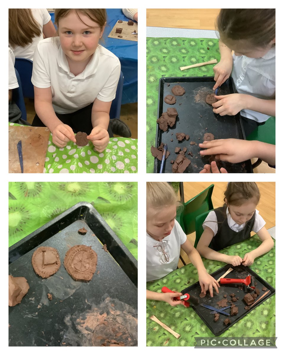 OABroadoak's tweet image. 4BT sculpted their own Roman coins this afternoon in art. Just look at those concentration faces! #y4 #artists #selfcontrolled