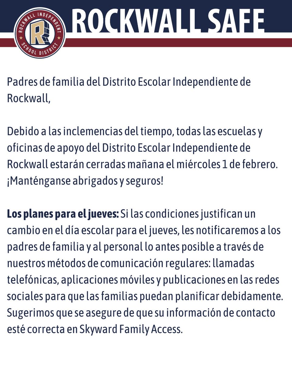 Rockwall ISD tweet media