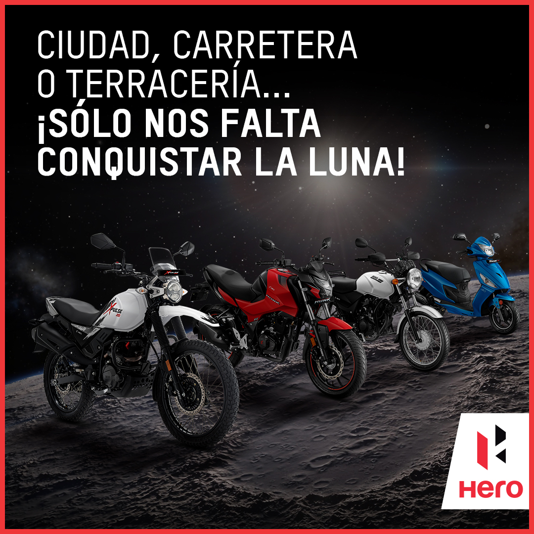 HeroMotosMx's tweet photo. Elige el terreno que quieres conquistar y nosotros te decimos qué moto comprar. 

#Xpulse200 #Eco150Cargo #Hunk160R #Dash125 https://t.co/CNY6XgRi0h
