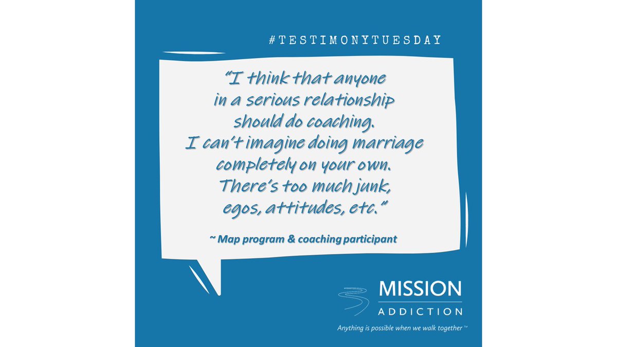 MssnAddiction's tweet photo. Blessed to be working with more and more couples these days.
#TestimonyTuesday #Couples #Relationships #SelfImprovement #HealingProgram https://t.co/YVmqyZOuqN
