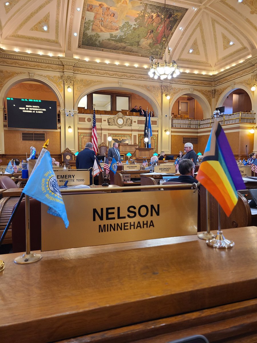South Dakota cannot erase queer people. I will not let them.

HB 1080 passed out of HHS Committee this morning, which is a bill that prohibits minors from receiving gender-affirming care.

Restricting evidence-based care is wrong and unjust and invites malpractice lawsuits.
1/