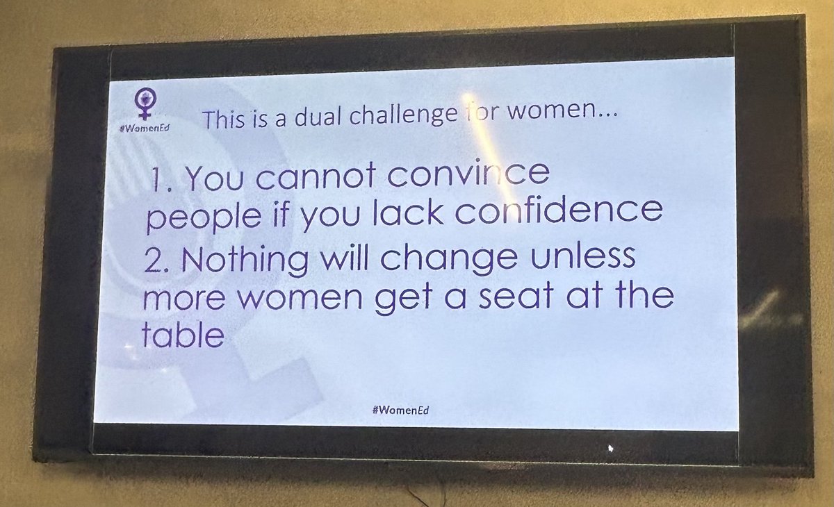 Important message from ⁦<a href="/ParmPlummer/">Parm Plummer</a>⁩ about getting more confident women into leadership on the shoulders of female already in place who can facilitate their journey. ⁦<a href="/WomenEdJersey/">@WomenEdJersey</a>⁩