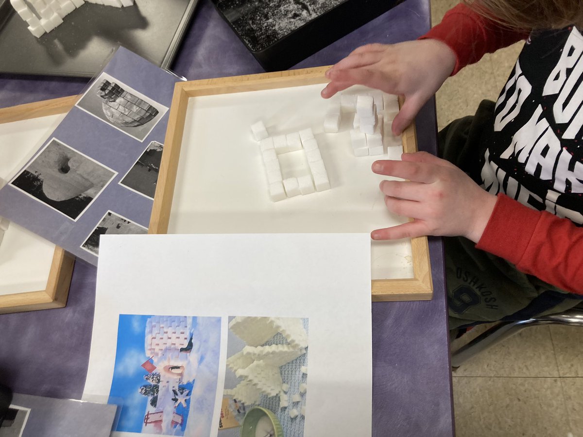 kindylady1981's tweet photo. STEAM challenge!!  How would you build your own snow fort out of sugar cubes? How many would you use? How many tall can you balance? https://t.co/R9SjGEJ4aD