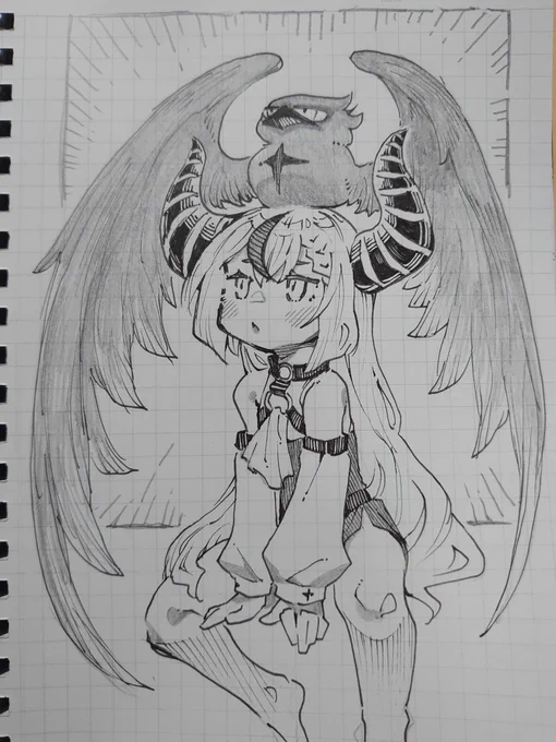 かわいい女の子を描きました。
#laplus_artdesu 