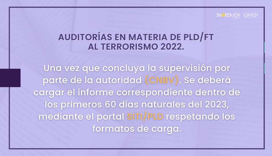 GMC360_'s tweet photo. 📌Es importante recordar que esta obligación aplica para todos los sectores financieros. 🧐
✅Para mayor información contáctanos:
atenciónaclientes@gmc360.com.mx
#SectorFinanciero #pldft #culturapld #cumplimientopld #especialistaspld #mundopld #auditoría #cnbv https://t.co/O6lpqiOePN
