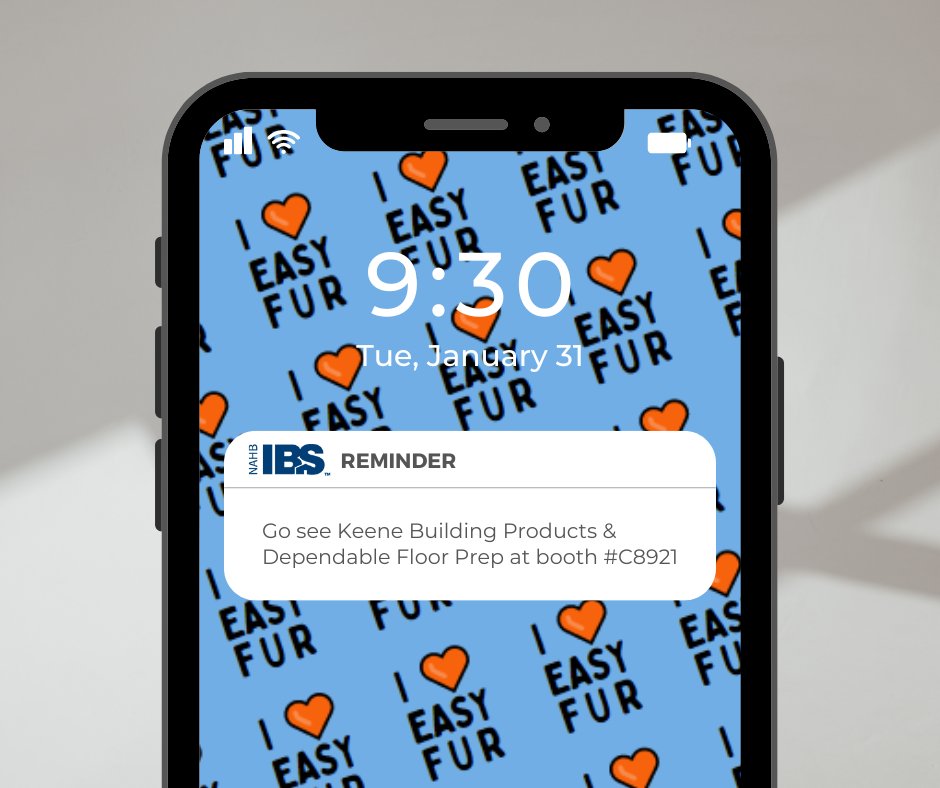 Just a reminder... Come see us and Dependable Floor Prep at booth #C8921 this week at the International Builder's show!