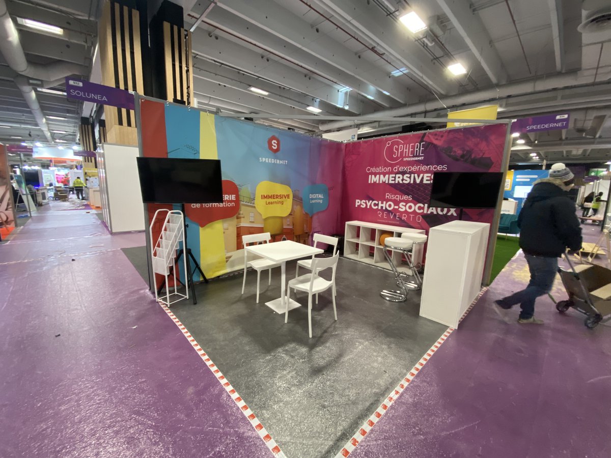 Speedernet (@speedernet_fr) on Twitter photo Installation (presque) terminée, notre stand S34 est prêt à vous accueillir dès demain et jusqu'à jeudi soir à <a href="/LearnTechFR/">Learning Technologies France</a> !
Nous avons hâte de vous retrouver, dites-nous si vous avez prévu de venir nous rencontrer !
#LTFrance #Edtech #ImmersiveLearning #Formation Installation (presque) terminée, notre stand S34 est prêt à vous accueillir dès demain et jusqu'à jeudi soir à <a href="/LearnTechFR/">Learning Technologies France</a> !
Nous avons hâte de vous retrouver, dites-nous si vous avez prévu de venir nous rencontrer !
#LTFrance #Edtech #ImmersiveLearning #Formation