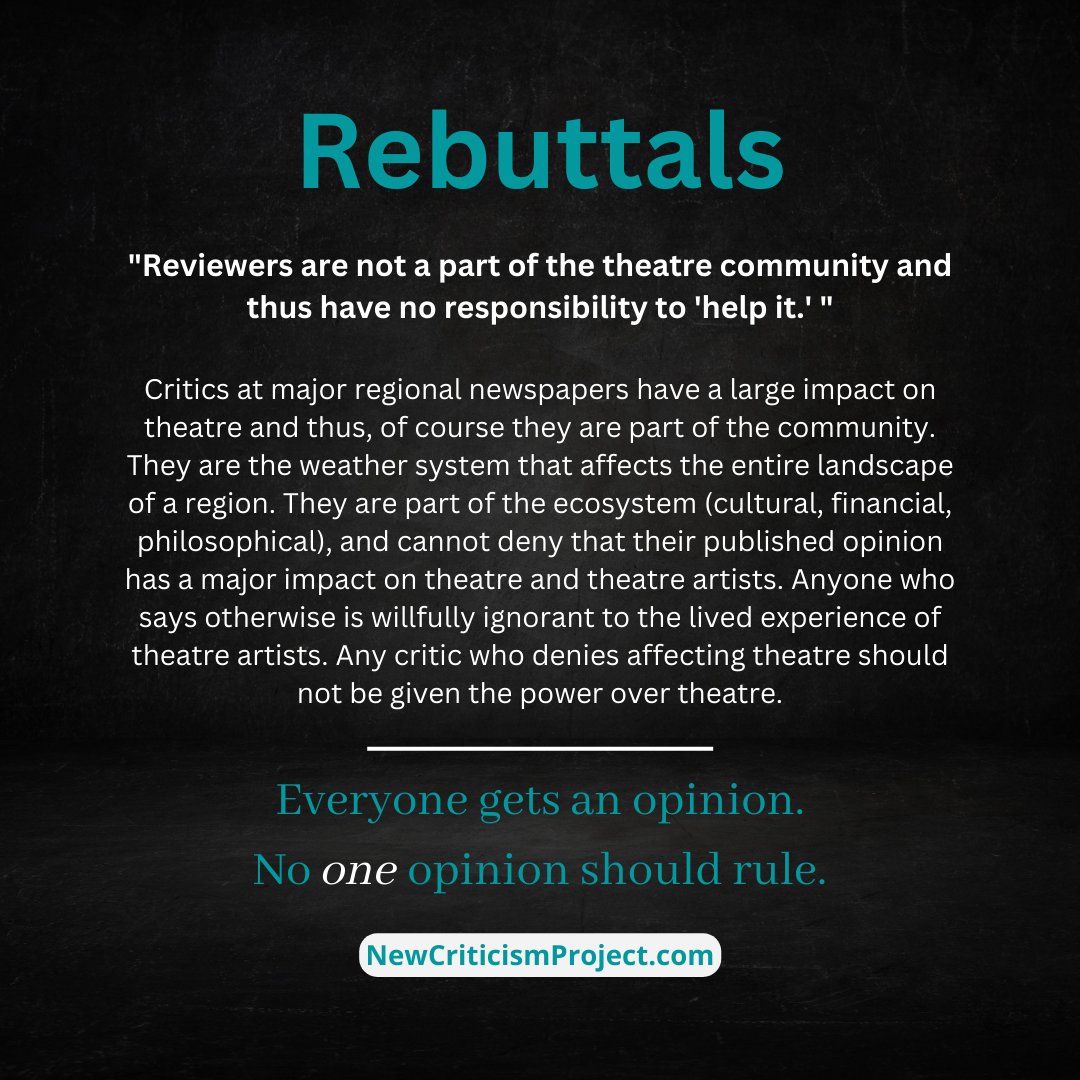 NewCriticismPro's tweet image. “They are the weather system that affects the entire landscape…”

These are some of our rebuttals to responses we expect to come up to our work at #NewCriticismProject. 

Change is possible.
