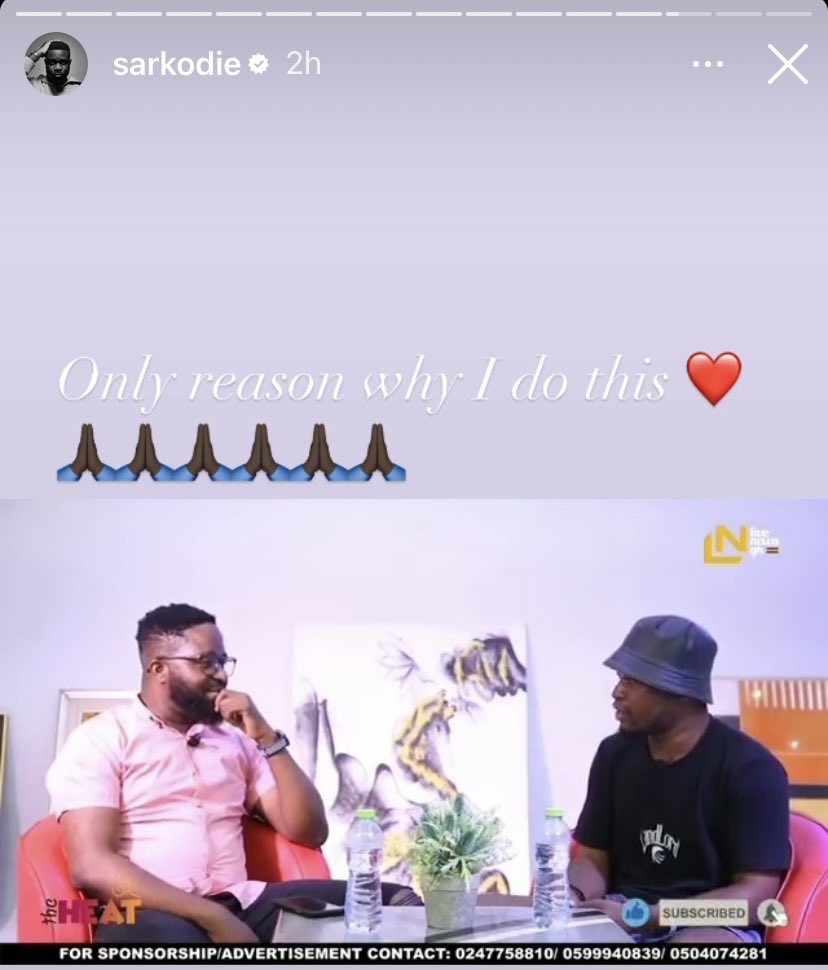 KCJBello's tweet image. Thanks to @sarkodie  for sharing this my interview with @FadaSark  
@shikome_1 @EvaGyamfuaJunr 
@SarkNativesGH @Sark_Daily @SarkNation1