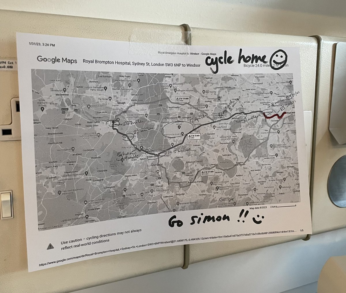 Nicolas Chane Sing (He/him) (@nicolas_py16) on Twitter photo Set up my ITU patient on a motomed and made them a little ‘cycling home’ chart to track their progress with some key landmarks.
Very surprised at how happy and motivated they were with it!! The little things do matter
<a href="/AICU_RBH/">Royal Brompton Critical Care</a> <a href="/ICS_updates/">Intensive Care Society 💙</a> <a href="/GSTT_ICU/">Guy's & St Thomas' NHS Trust Critical Care</a> Set up my ITU patient on a motomed and made them a little ‘cycling home’ chart to track their progress with some key landmarks.
Very surprised at how happy and motivated they were with it!! The little things do matter
<a href="/AICU_RBH/">Royal Brompton Critical Care</a> <a href="/ICS_updates/">Intensive Care Society 💙</a> <a href="/GSTT_ICU/">Guy's & St Thomas' NHS Trust Critical Care</a>