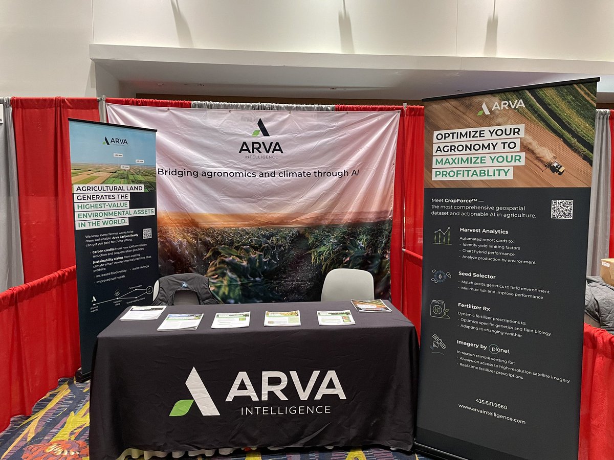 Come see us <a href="/IowaAgExpo/">Iowa Ag Expo</a> to talk about agronomics and your Carbon and Sustainability potential, Booth 224
<a href="/ArvaIntel/">Arva</a>