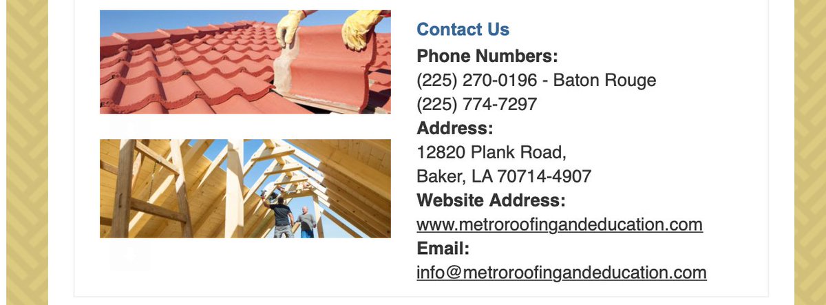 BakerCommerce's tweet image. Metro Roofing! Business of The Week!!