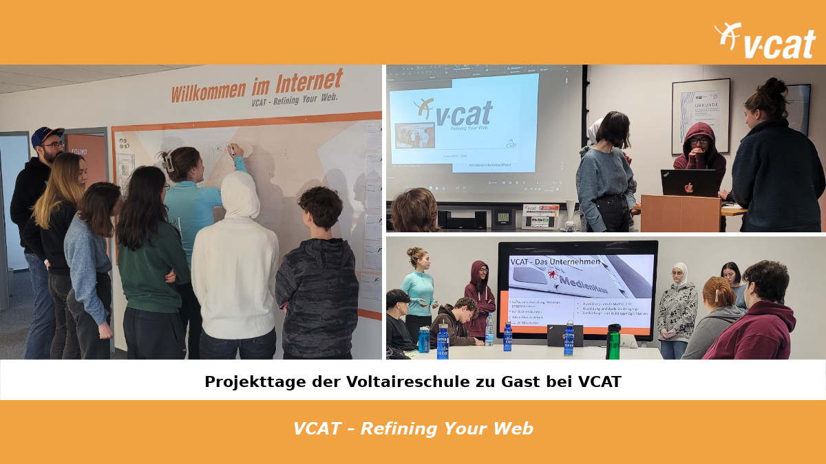 VCATconsulting's tweet image. In der vergangenen Woche waren die Projekttage der Voltaireschule #Potsdam zu Gast am Standort #Medienstadt. 5 Schüler*innen halfen uns mit ihrem Blick auf das Unternehmen. Wir freuen uns auf die nächste Durchführung! vcat.de/aktuelles-zu-t… #RefiningYourWeb #ITinPotsdam #CSR