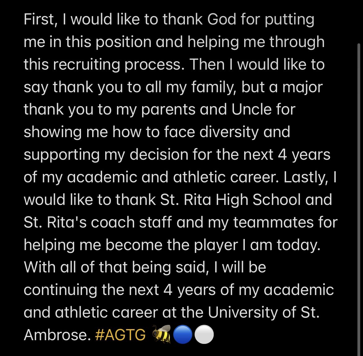 Calvin_Lee23's tweet photo. 1000% Locked In 
@stambrose @FillippSAU @MMcKay_SAU @StRitaFootball @StRitaAthletics https://t.co/XJautU45nk