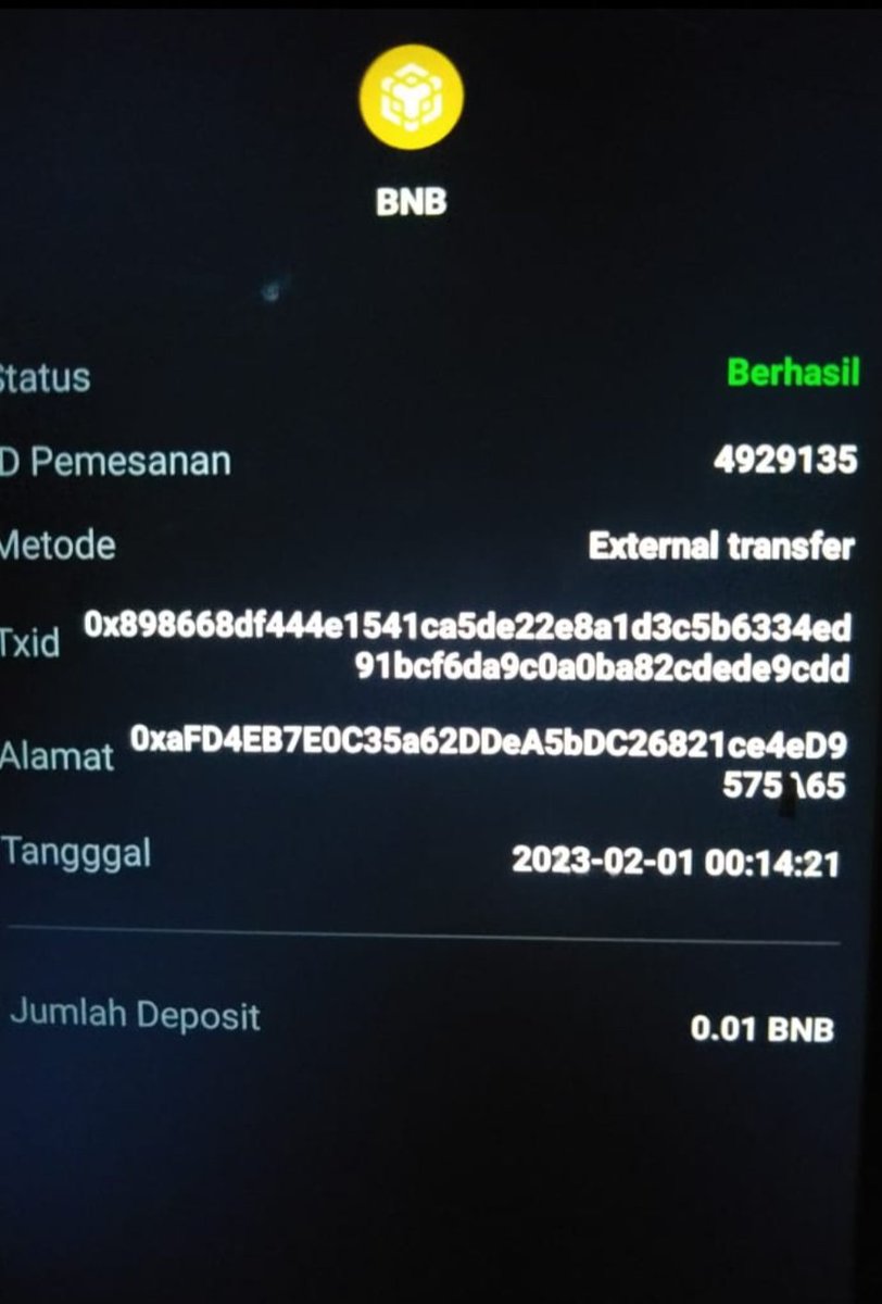 Luckye6882's tweet photo. @tether_com Done..

My wallet BNB BP20
bnb136ns6lfw4zs5hg4n85vdthaad7hq5m4gtkgf23 https://t.co/zrpVE3vpq3