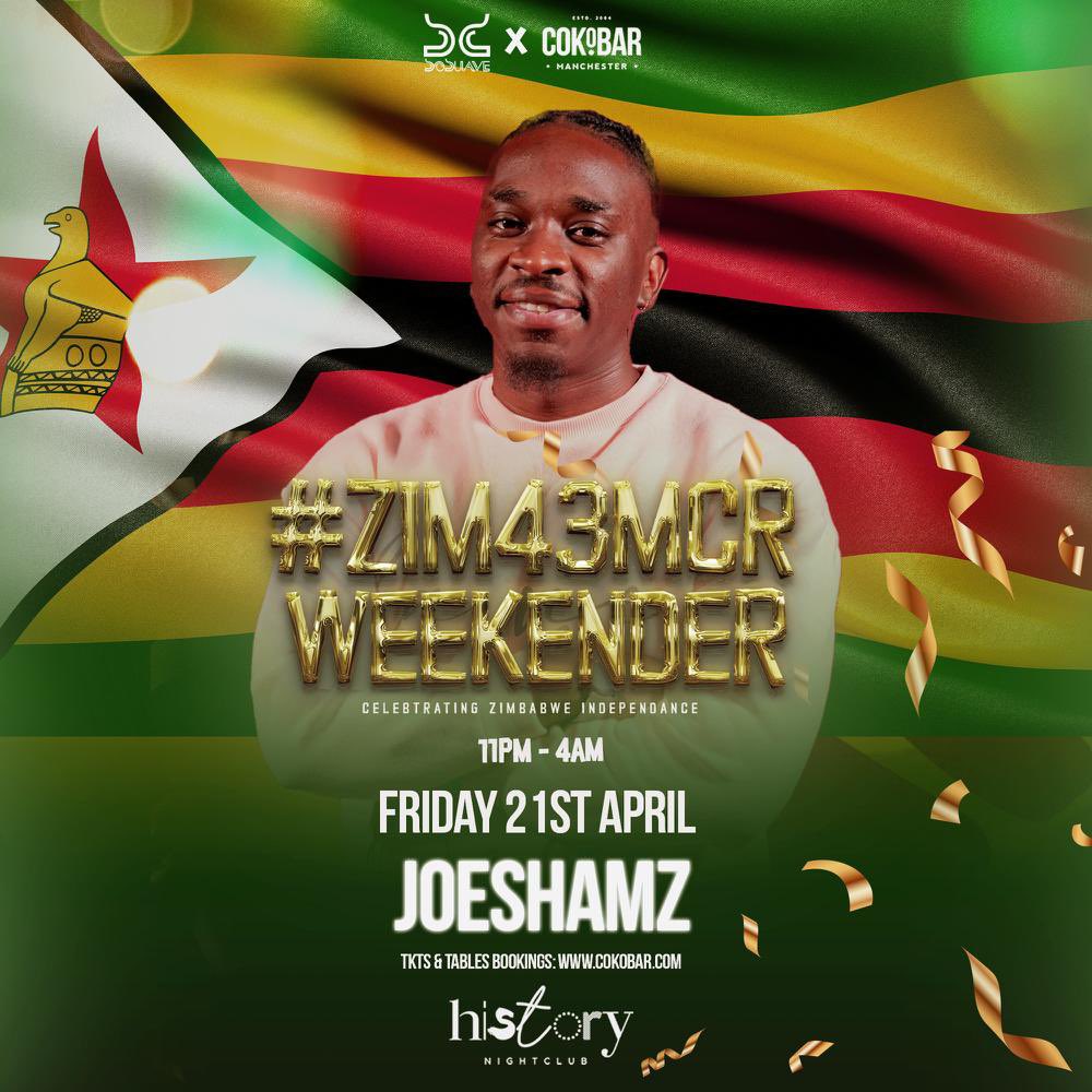 TEAMSOSUAVE's tweet photo. Introducing JoeShamz (@GOLDEN_BOI7) 

Holding the decks #ZIM43MCR 🇿🇼

Tickets: https://t.co/Lolu0jANqz https://t.co/sEUtNK5jLM