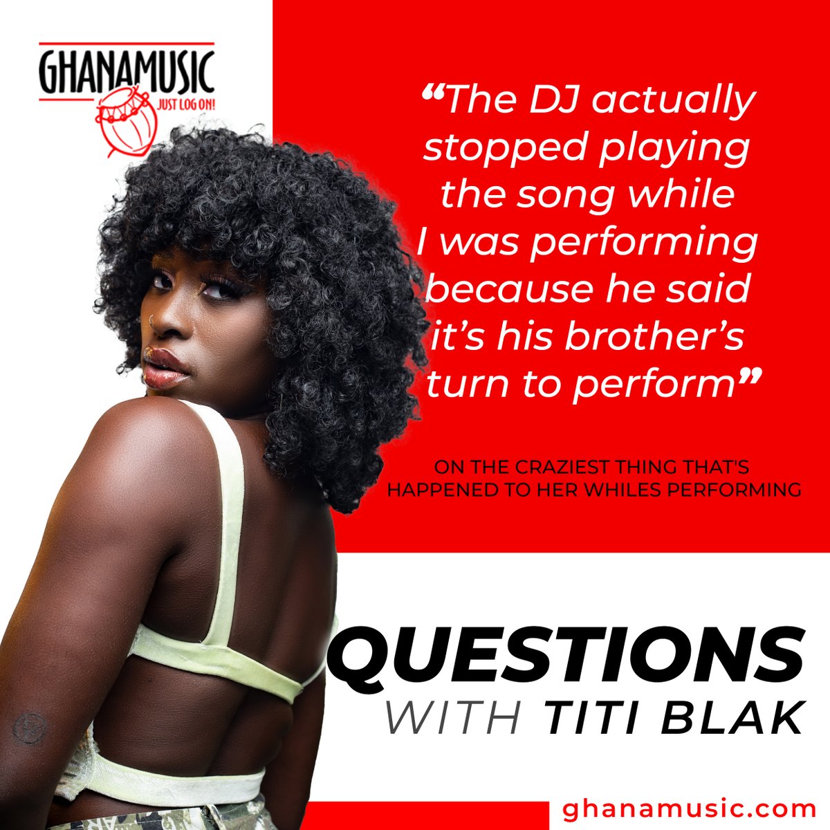 GhanaMusic's tweet photo. We decided to get up-close to @_titiblak in this interview where she opens up her lovely self to our curious questions. 
Read - https://t.co/jid7uifcOJ https://t.co/gBD2xGW9O2