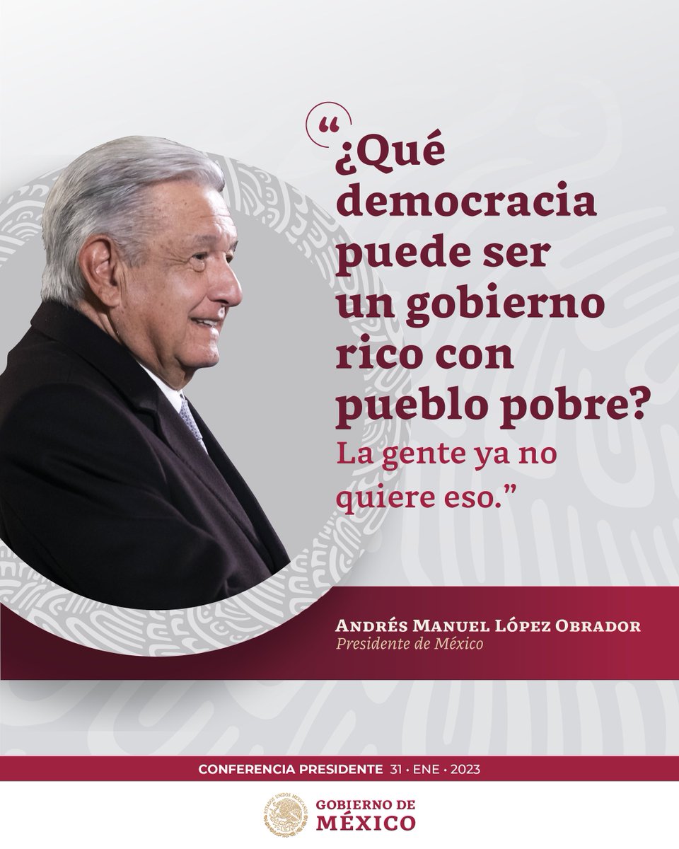 GobiernoMX's tweet photo. #ConferenciaPresidente | Martes 31 de enero de 2023 https://t.co/R5x3EtjREX