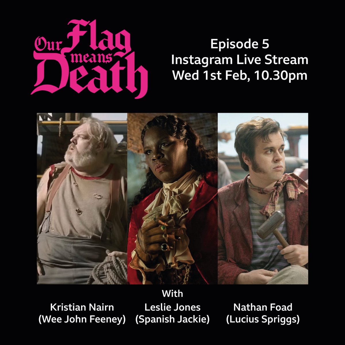Here we go… #WeeJohnWednesday is back tomorrow - going LIVE on Instagram with special guests the amazing <a href="/Lesdoggg/">Leslie Jones 🦋</a> + back by popular demand @nathan_foad !! This is going to be fun, see you again here tomorrow… #OurFlagBBC <a href="/BBCTwo/">BBC Two</a>