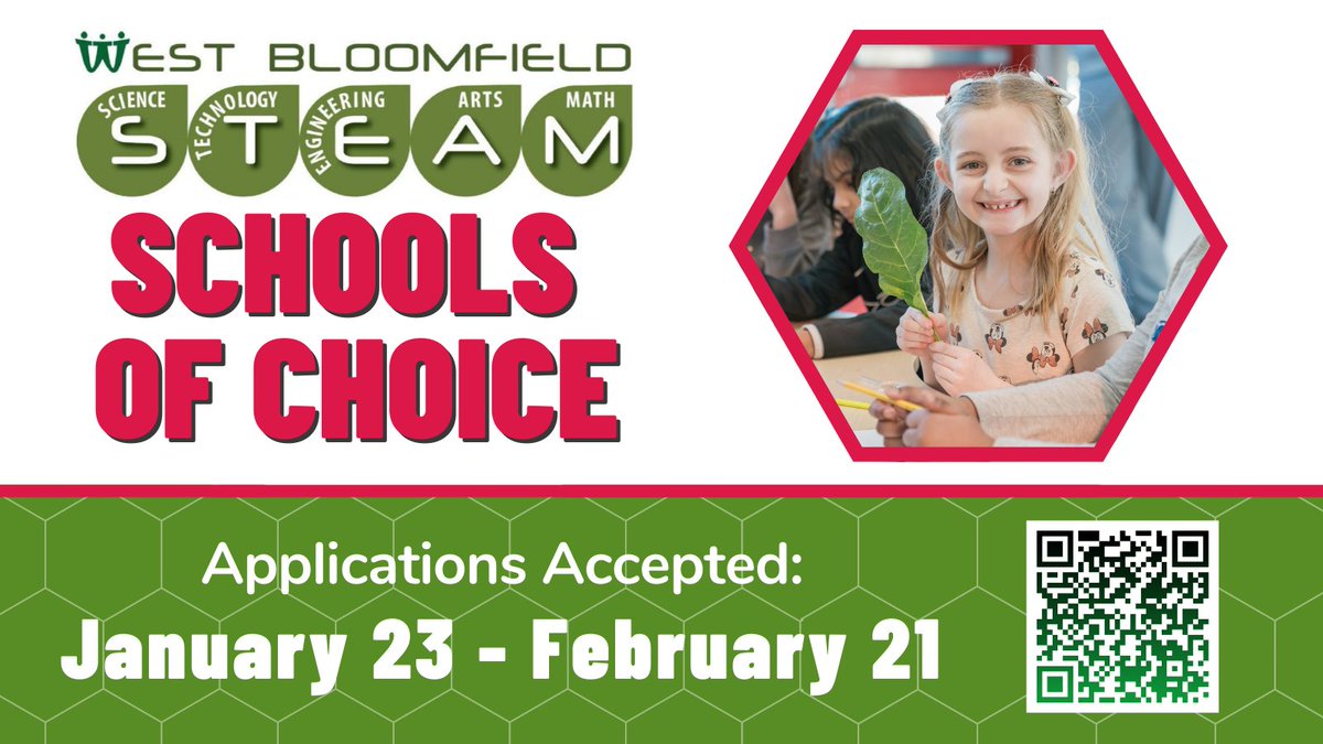 wbloomfieldschl's tweet photo. Are you interested in joining the West Bloomfield School District? WBSD has limited openings for STEAM and Schools of Choice. Learn more at https://t.co/05Lg5fvnTx #SchoolsofChoice #STEAM #OaklandCounty https://t.co/74lbTqAzi9