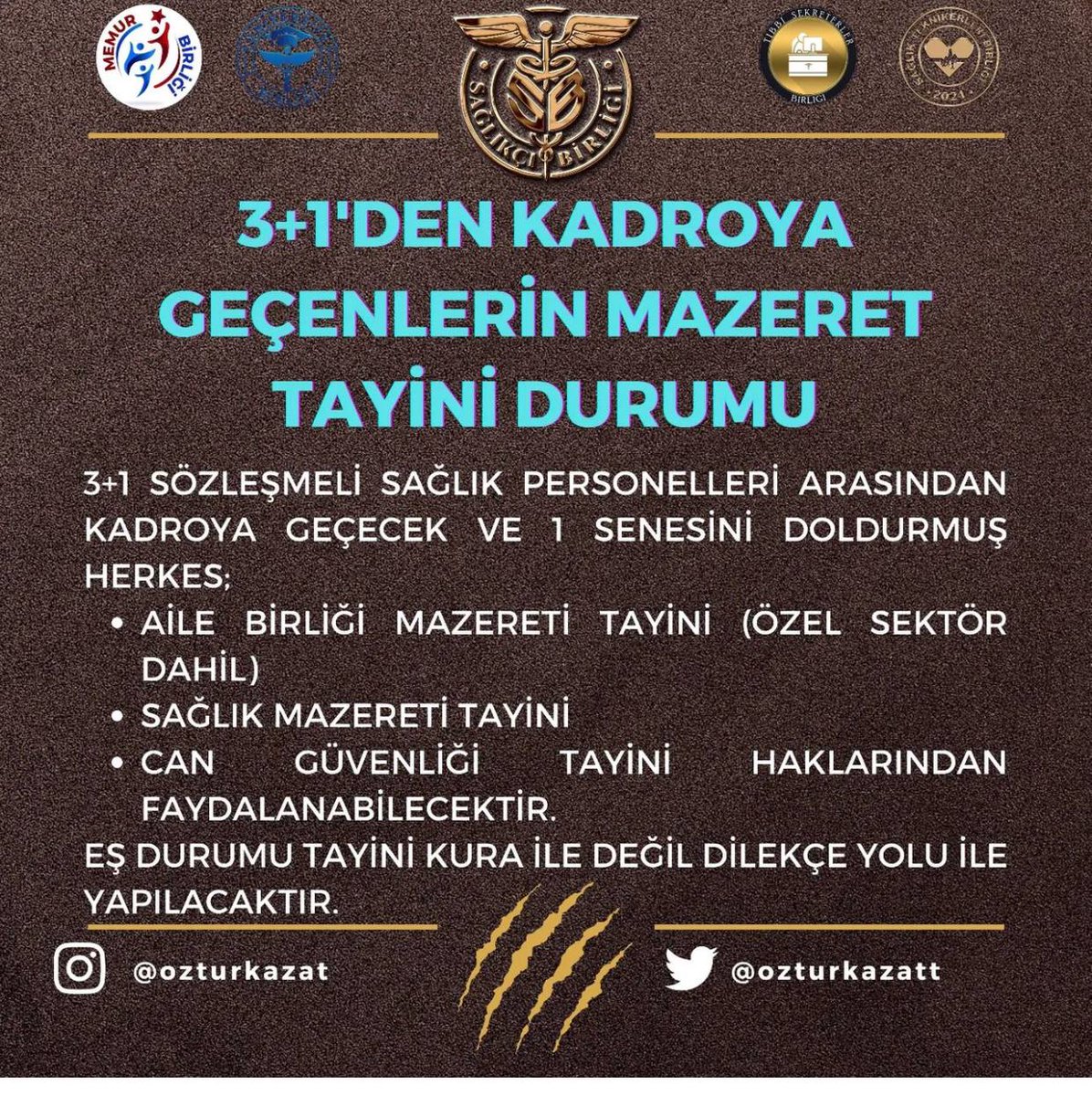 Sağlık bakanlığı aileleri birleştiriyor🙏
Artık sıra diğer bakanliklarda...
#CbKadroyaEşDurumu