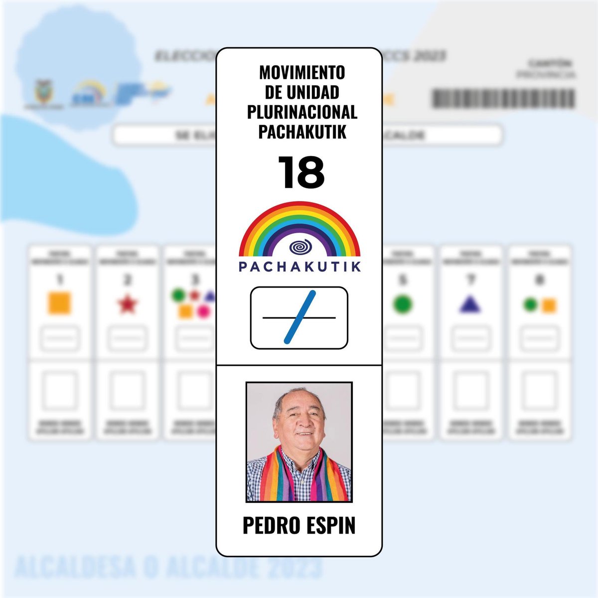 🌈 GUÍATE POR EL ARCOÍRIS

Esta es la manera correcta en la que debes votar por el Movimiento Pachakutik. 

✅ CAYAMBE VOTA TODO 1️⃣8️⃣.

¡ SABEMOS CÓMO HACERLO !

#PedroEspinAlcalde
#SabemosComoHacerlo
#Pachakutik
#VotaTodo18