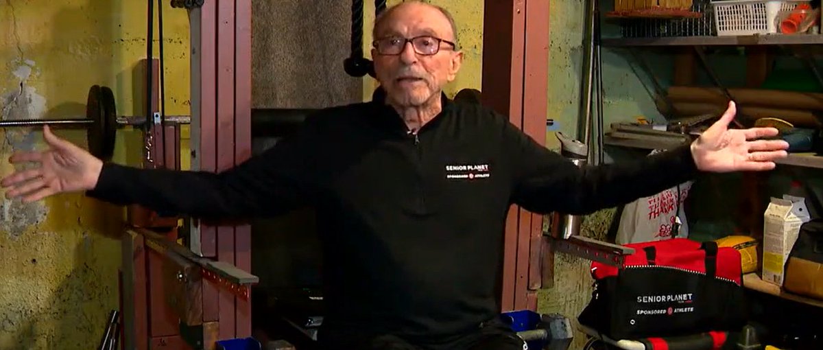 OlderAdultsTech's tweet image. . @Driver44Driver from @fox13seattle interviewed 2022 @seniorplanet Sponsored Athlete Keo Capestany (86). Keo pumped some iron and demonstrated that age is just a number.  spr.ly/60193eiTl  | @carlyhenderson_  @mireya_g 

#AgingWithAttitude #FitandHealthy #PumpingIron