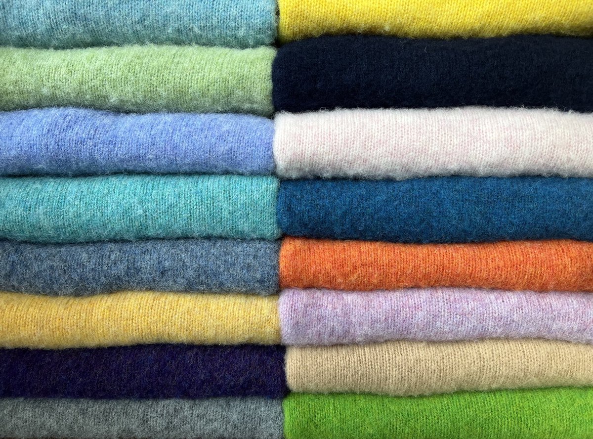 Harley of Scotland brushed wool jumpers. 
#harleyofscotland #brushedwool #shaggydogsweater