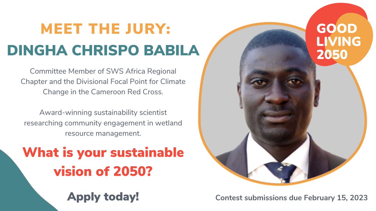 beacon4sl's tweet photo. Meet the jury panel for the Good Living 2050 contest! 🌟

Dingha Babila ( @Dingha_237 ) is an award-winning sustainability scientist researching community engagement in wetland resource management.  

Meet the rest of our judges here: https://t.co/idfVkuJmCp 

#Goodliving2050 https://t.co/g3fmzXMtK6