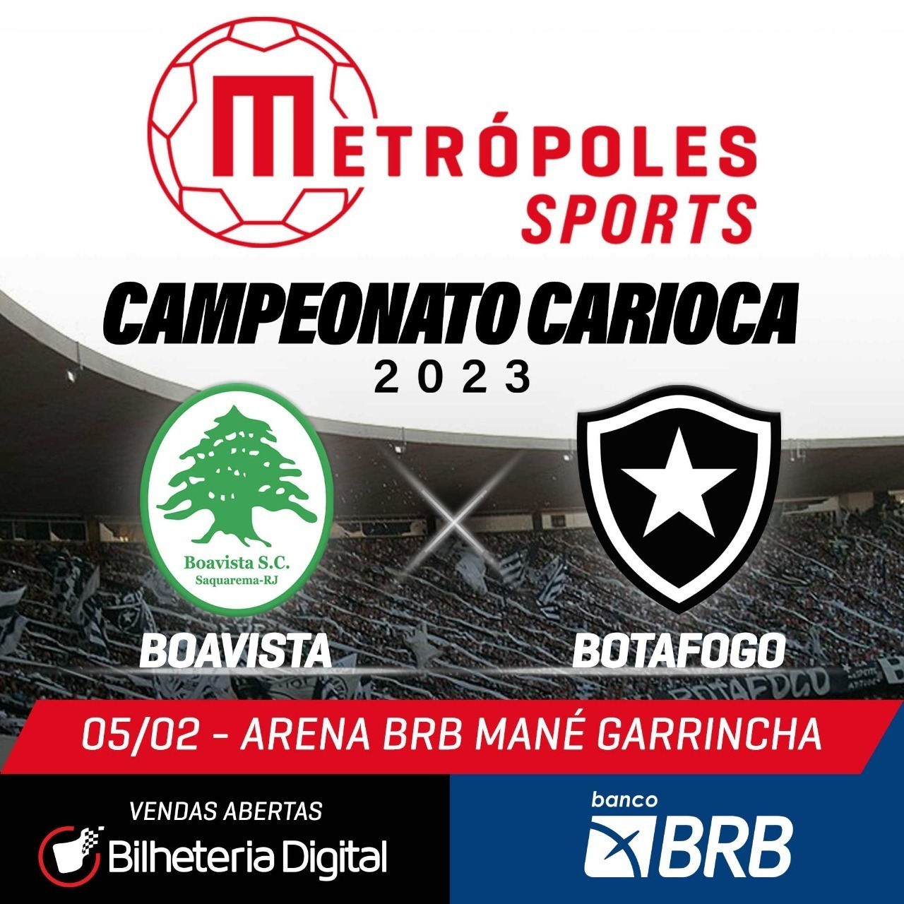 Metrópoles Sports traz 3 jogos para a Arena BRB Mané Garrincha no início de  fevereiro