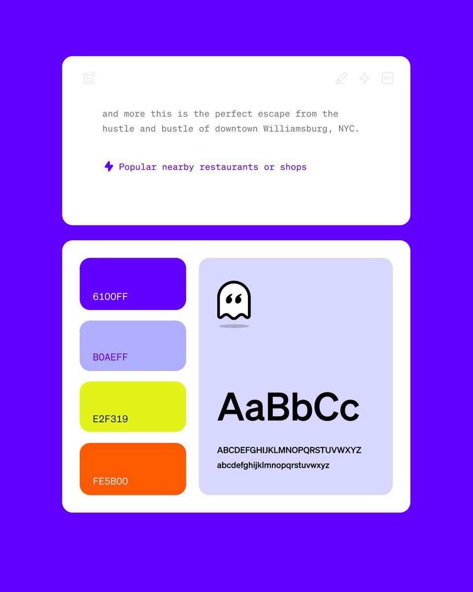 Here’s some work from a recent branding sprint we did with boo.ai. We happen to think the color palette is extra bootiful.