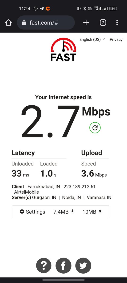 utkarsh2993's tweet photo. @Airtel_Presence WHAT A 5G Speed Airtel Have. https://t.co/PhK7pqKJmo