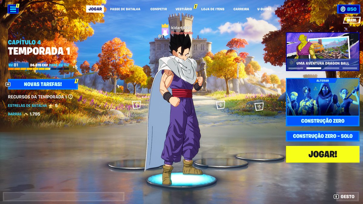 Skin do Gohan no Fortnite! 😃